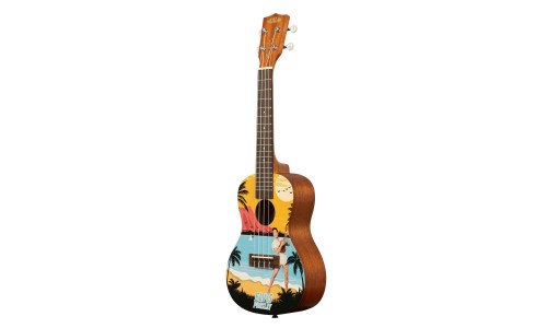 Kala KALA-LTP-C-EBH Learn To Play Elvis Blue - Hawaii Concert Ukulele Kit