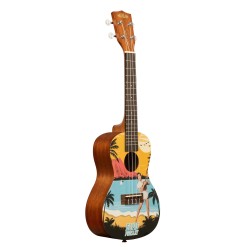 Kala KALA-LTP-C-EBH Learn To Play Elvis Blue - Hawaii Concert Ukulele Kit