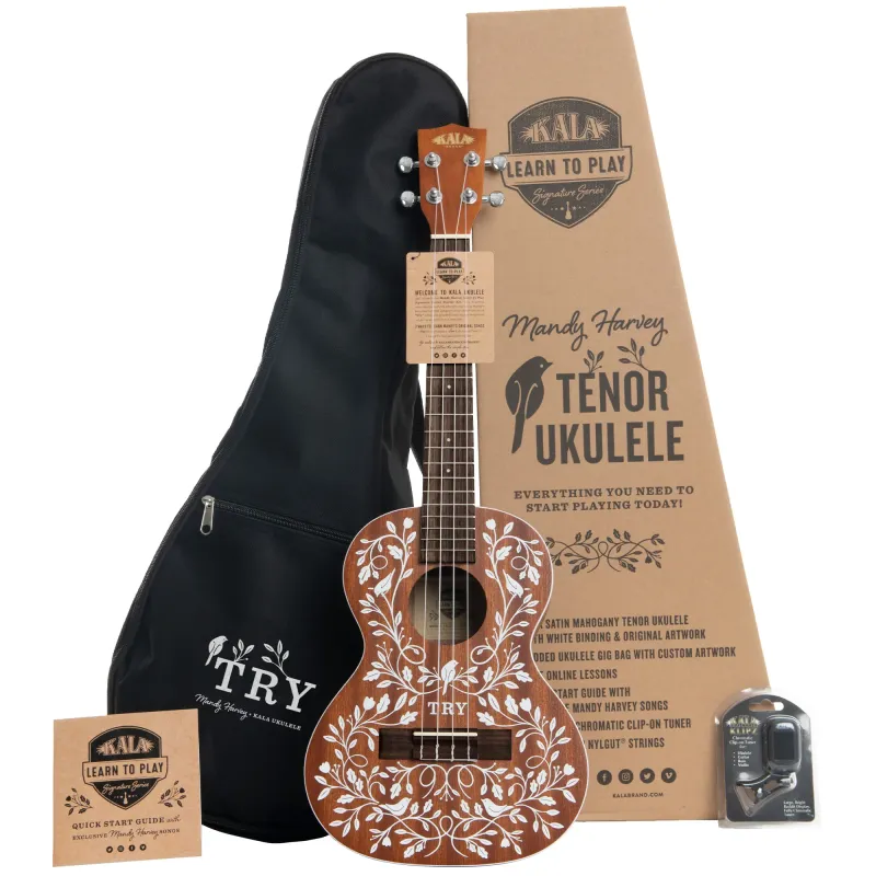 Kala Mandy Harvey Learn To Play Signature Series Tenor Ukulele Starter Kit