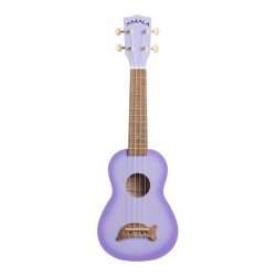 Makala Dolphin Series Soprano Ukulele - Purple Burst