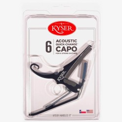 Kyser KG6BA Capo 6 String Black Acoustic - Black