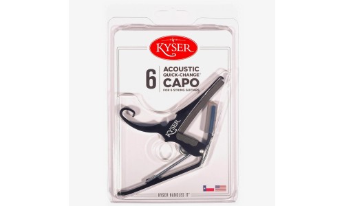 Kyser KG6BA Capo 6 String Black Acoustic - Black