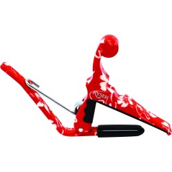 Kyser KURHA Ukulele Quick Change Capo - Red Hibiscus