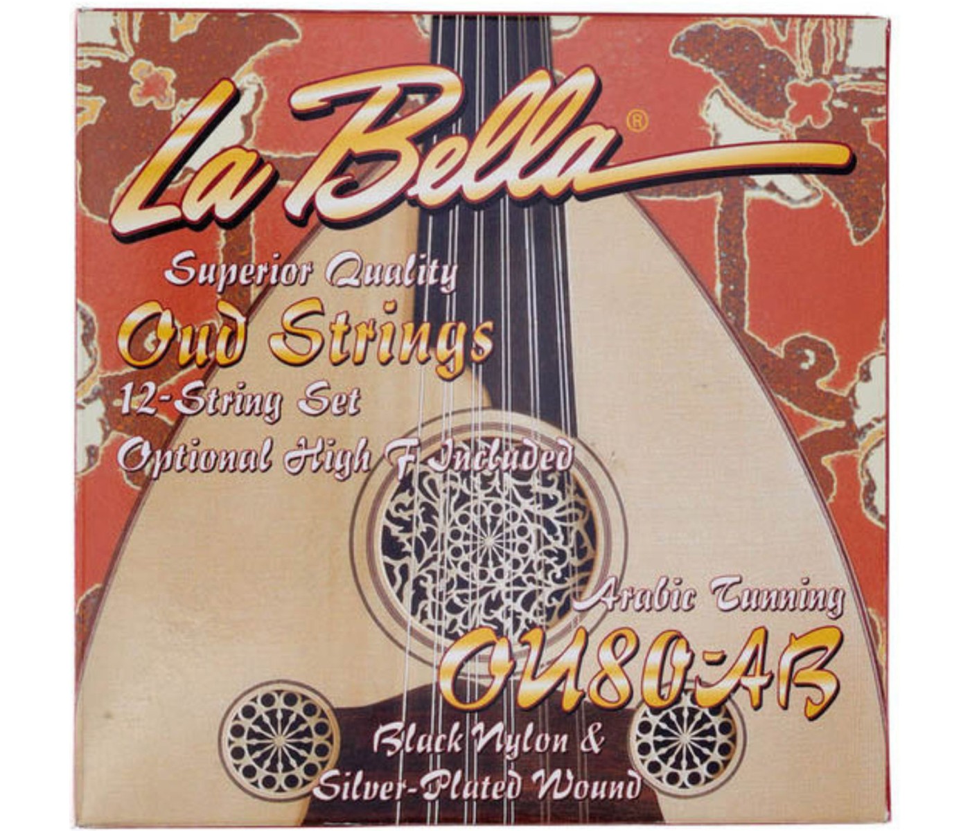 La Bella OU80A-B Oud String Arabic Tuning Nylon - Black