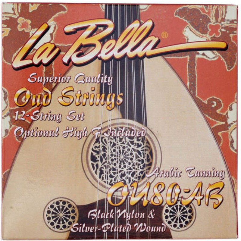 La Bella OU80A-B Oud String Arabic Tuning Nylon - Black