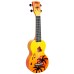 Mahalo Ukulele Soprano Design Series Orange Burst with Bag