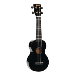 Mahalo MR1BK Ukulele Soprano M1 Rainbow "R" Series Black with Bag