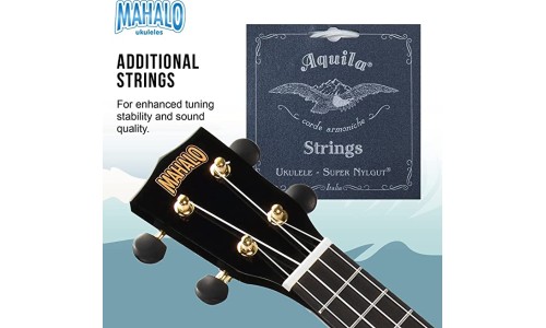 Mahalo MR1BKK Learn To Play Soprano Ukulele Pack M1 Rainbow "R" Series - Black