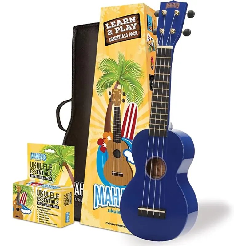 Mahalo MR1BUK Learn To Play Soprano Ukulele Pack M1 Rainbow "R" Series - Blue Mahalo MR1BUK Learn To Play Soprano Ukulele Pack M1 Rainbow "R" Series - Blue