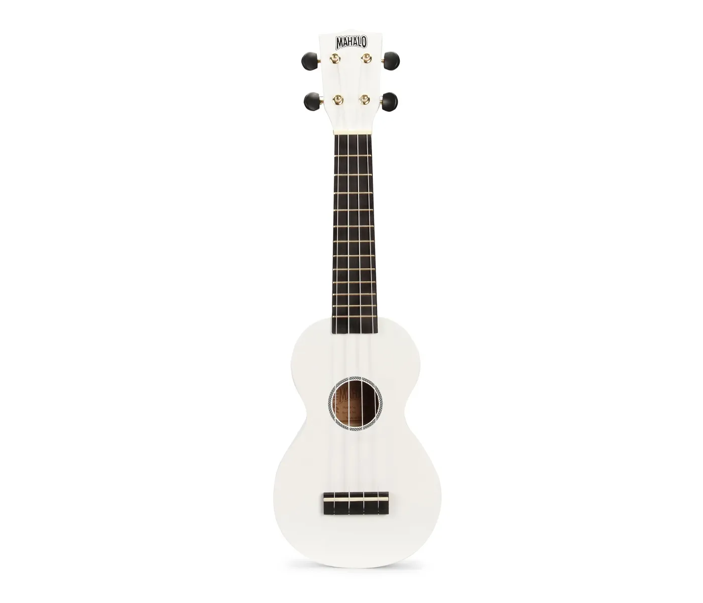 Mahalo MR1WT Ukulele Soprano M1 Rainbow "R" Series White with Bag