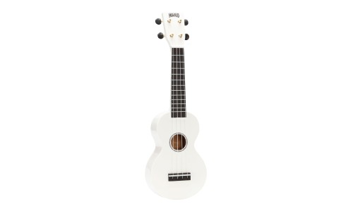 Mahalo MR1WT Ukulele Soprano M1 Rainbow "R" Series White with Bag