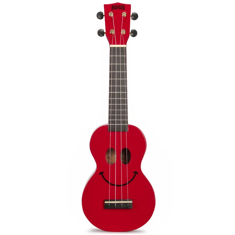 Mahalo Ukulele Soprano U-Smile Series Red with Bag