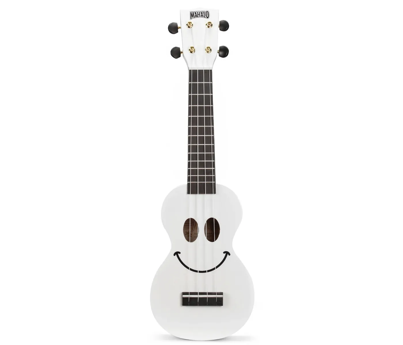Mahalo Ukulele Soprano U-Smile Series White with Bag