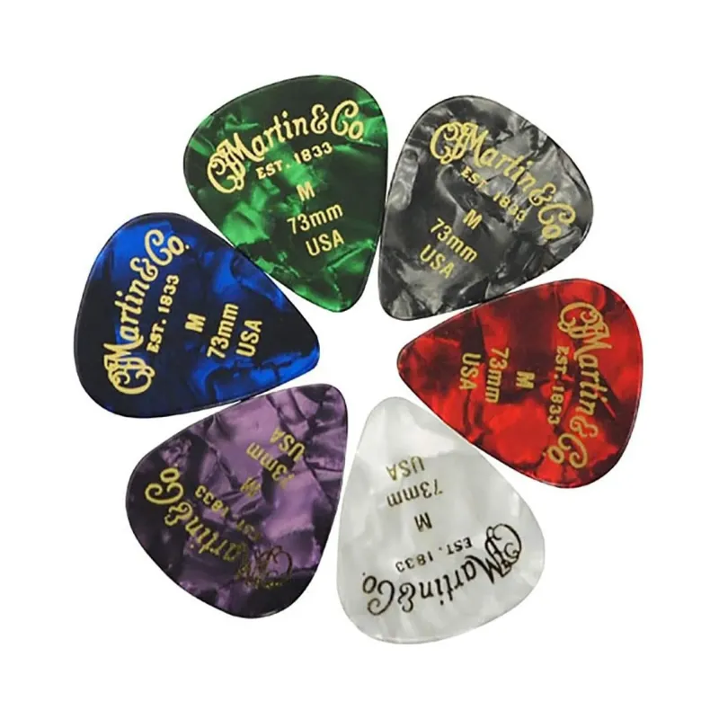 Martin Multi-Color Pearloid Guitar Pick Pack - 6pcs Martin Multi-Color Pearloid Guitar Pick Pack - 6pcs