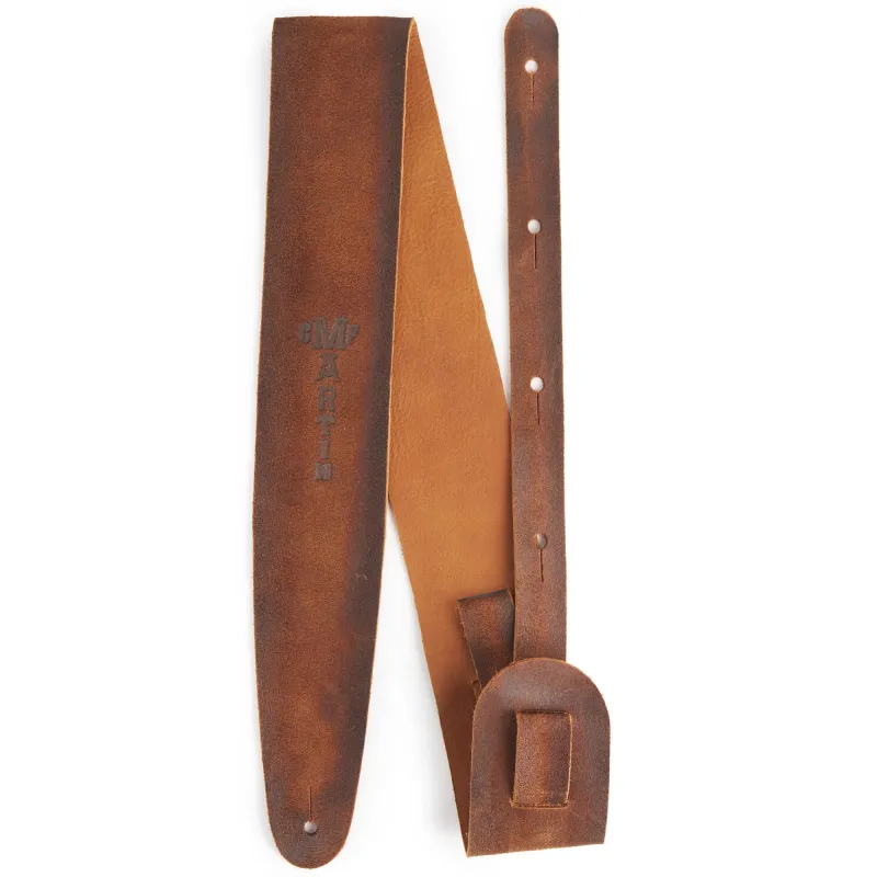 Martin Accessories Reversible Roughout Leather Guitar Strap - StreetMaster Brown