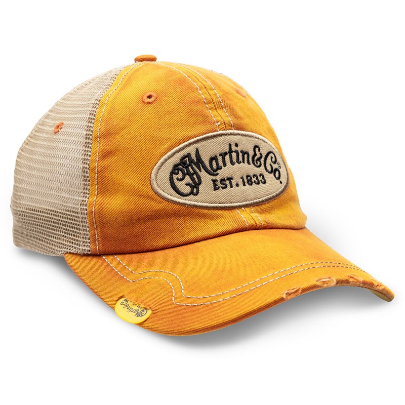 Martin Guitar 18NH0046 Pick Hat - Orange Baseball Cap