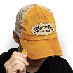 Martin Guitar 18NH0046 Pick Hat - Orange Baseball Cap