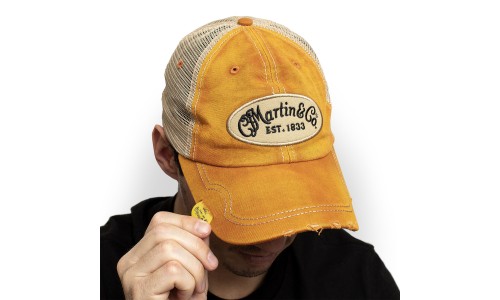 Martin Guitar 18NH0046 Pick Hat - Orange Baseball Cap