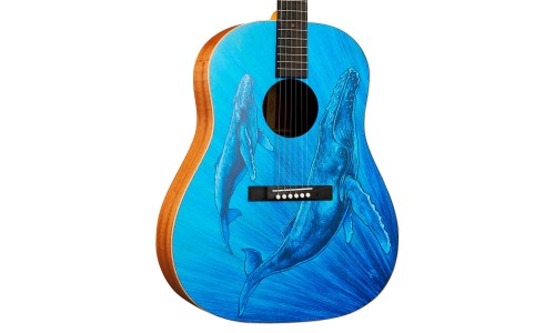 Martin Guitar DSSBIOSPHEREII Biosphere Dreadnought Acoustic Guitar - Printed Top with Whale Theme