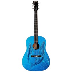 Martin Guitar DSSBIOSPHEREII Biosphere Dreadnought Acoustic Guitar - Printed Top with Whale Theme