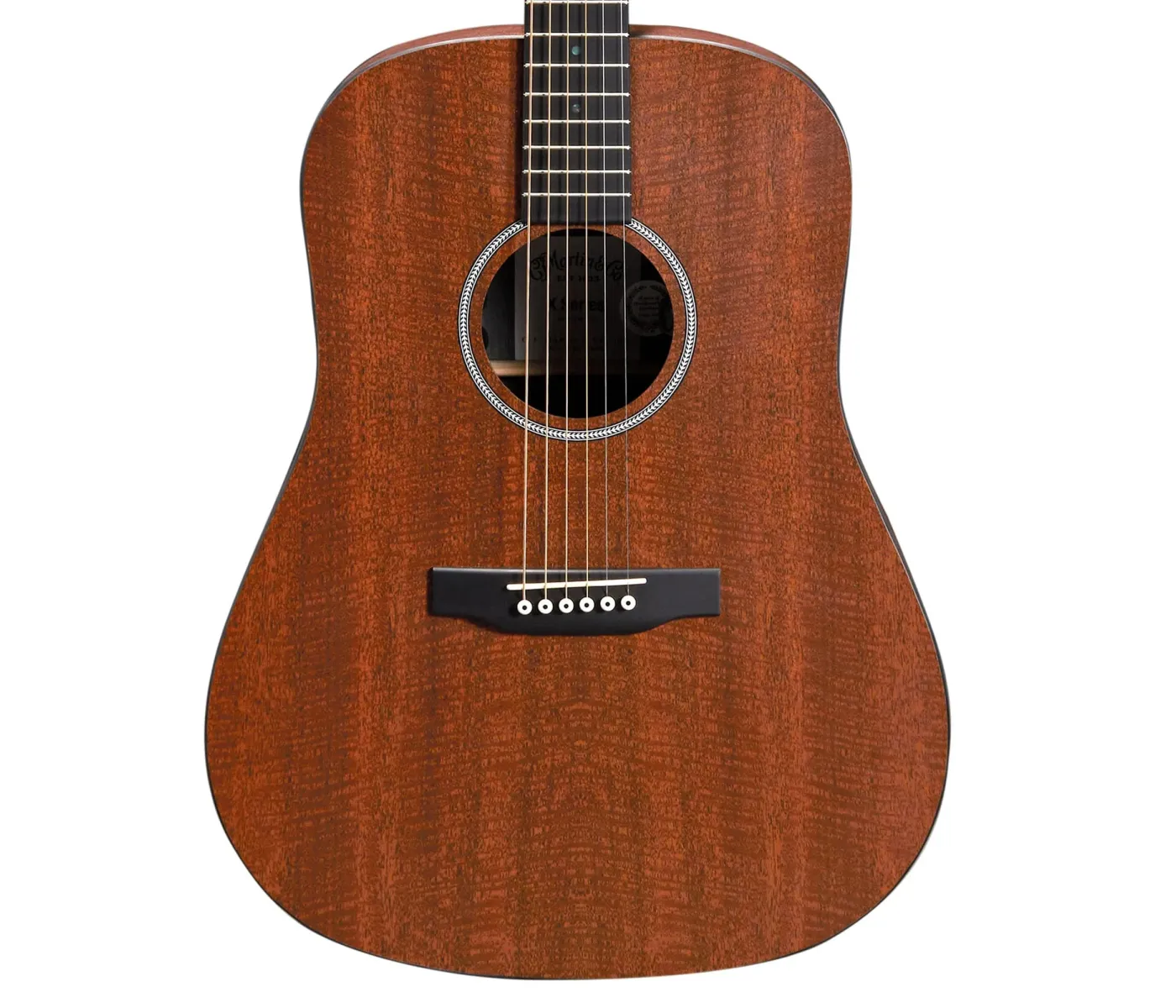 Martin Guitar DX1E-MAH Dreadnought Mahogany Acoustic Electric Guitar - Natural