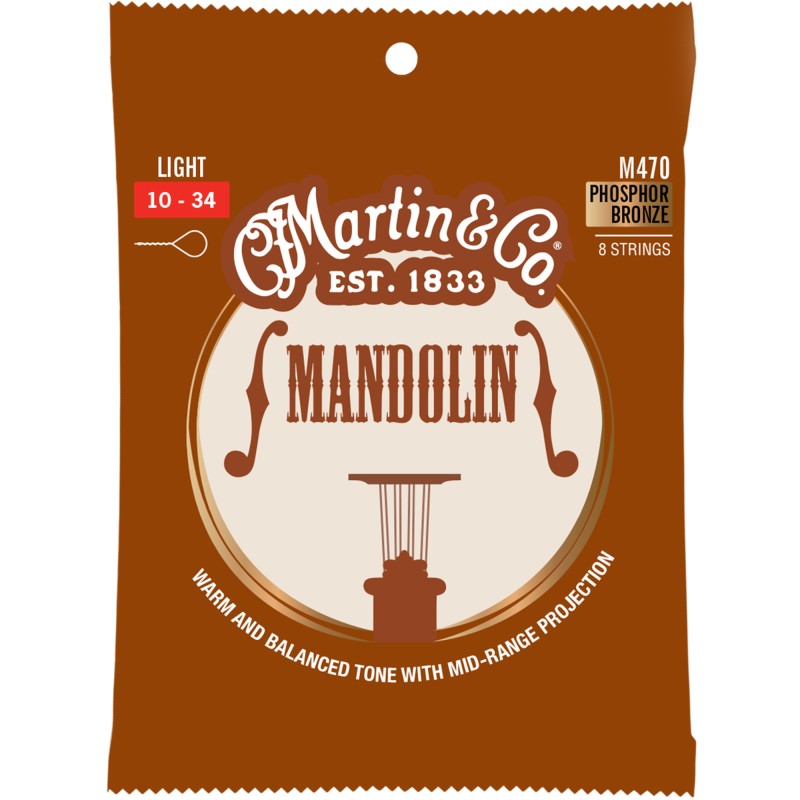 Martin Strings M470 80/20 Phosphor Bronze Mandolin Light - .010-.034