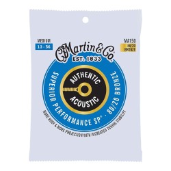 Martin Strings MA150 Authentic Acoustic Guitar Set SP 80/20 Bronze Medium - 0.13 - 0.56 -