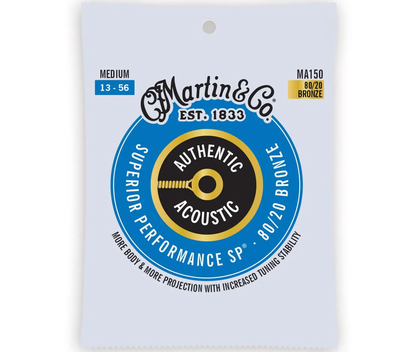 Martin Strings Authentic Acoustic Guitar Set SP 80/20 Bronze Medium - 0.13 - 0.56 -