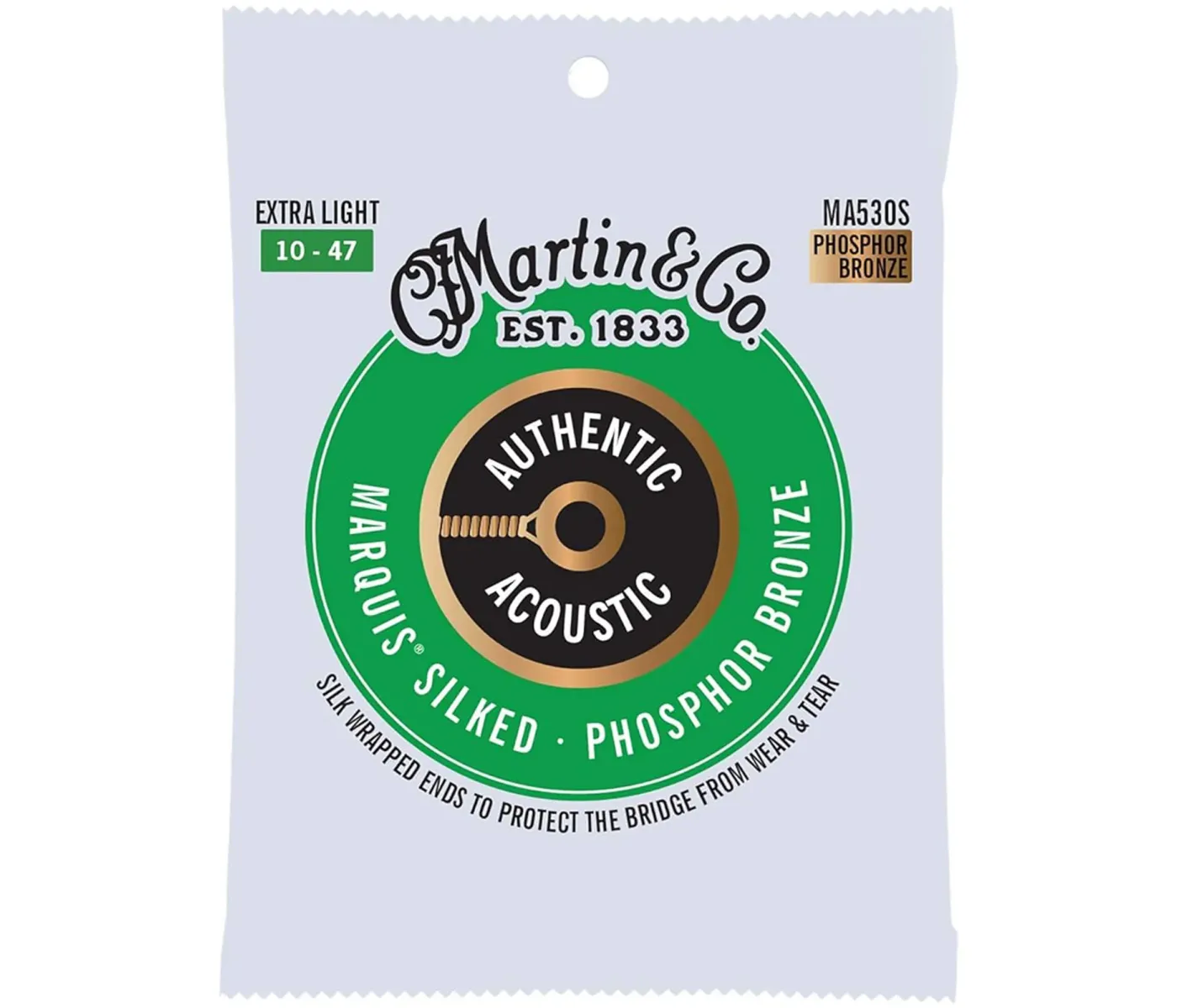 Martin MA530S Authentic Acoustic Guitar Marquis Silked Phosphor Bronze - Extra Light .010-.047