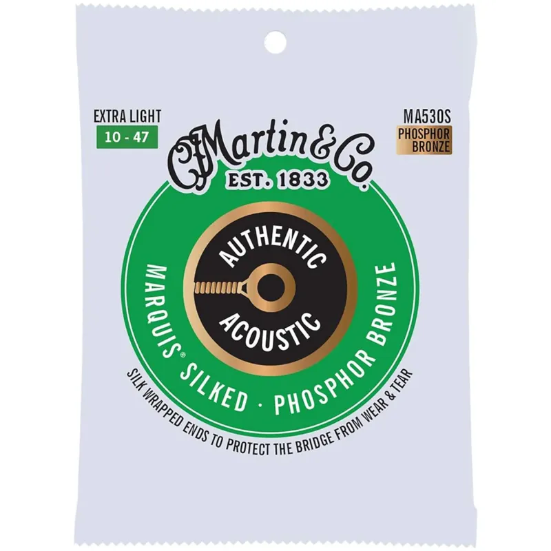 Martin MA530S Authentic Acoustic Guitar Marquis Silked Phosphor Bronze - Extra Light .010-.047 Martin MA530S Authentic Acoustic Guitar Marquis Silked Phosphor Bronze - Extra Light .010-.047