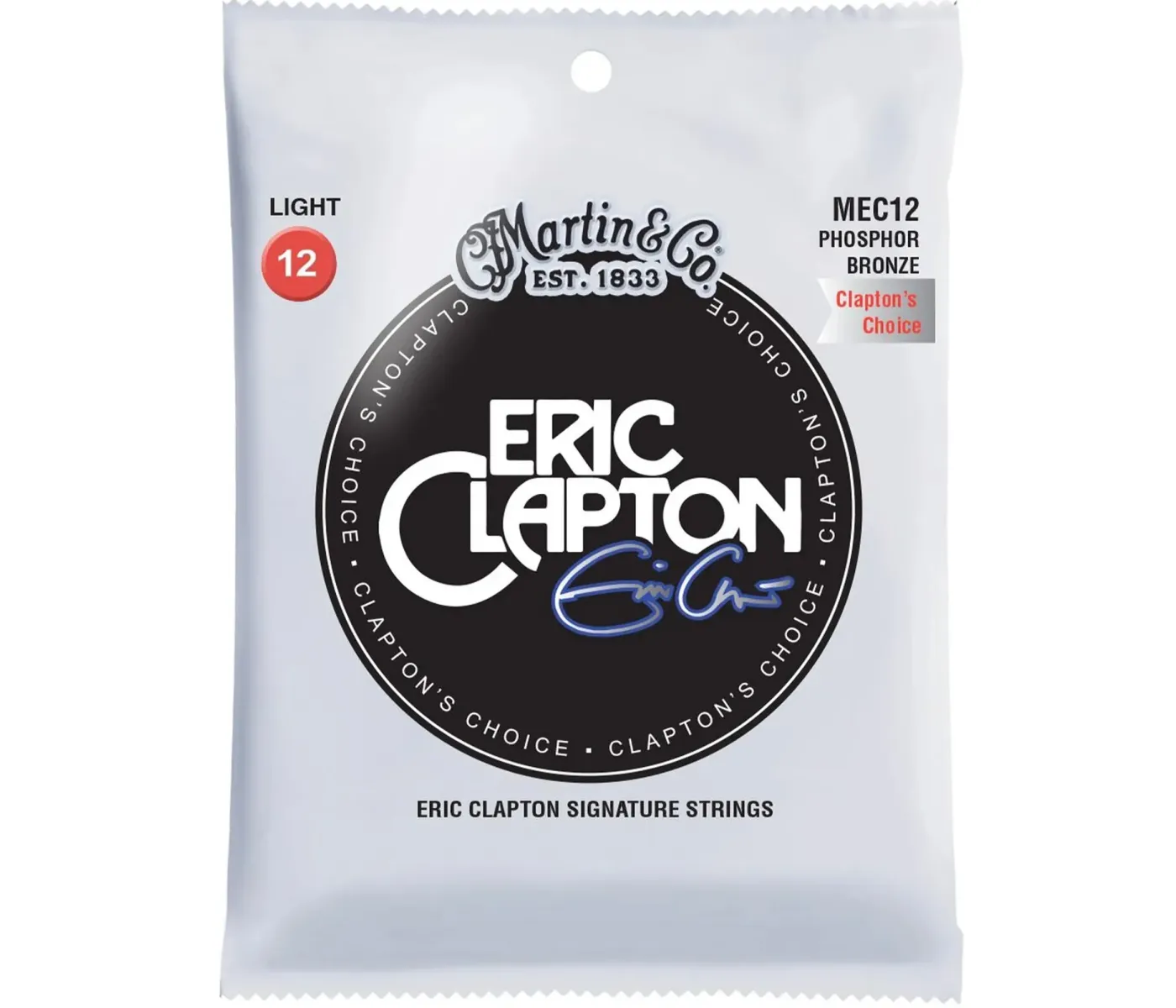 Martin Strings MEC12 MEC Clapton's Choice Phos Bronze Acoustic Guitar Light - .012-.054