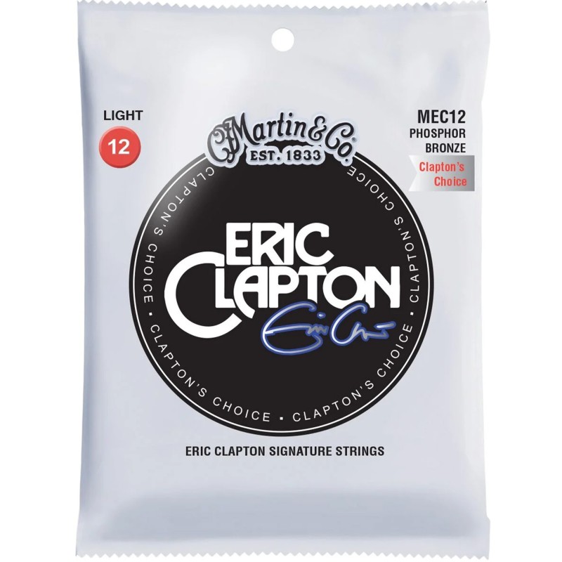 Martin Strings MEC12 MEC Clapton's Choice Phos Bronze Acoustic Guitar Light - .012-.054