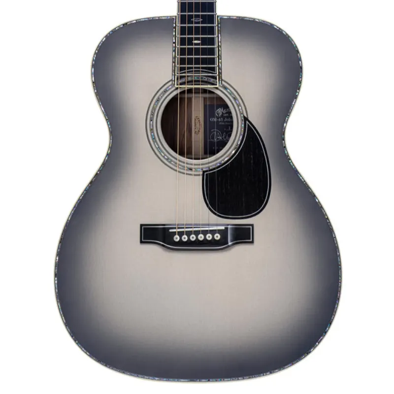 Martin OM45JM20thAnniv John Mayer OM-45 Anniversary Acoustic Electric Guitar - Platinum Gray Burst