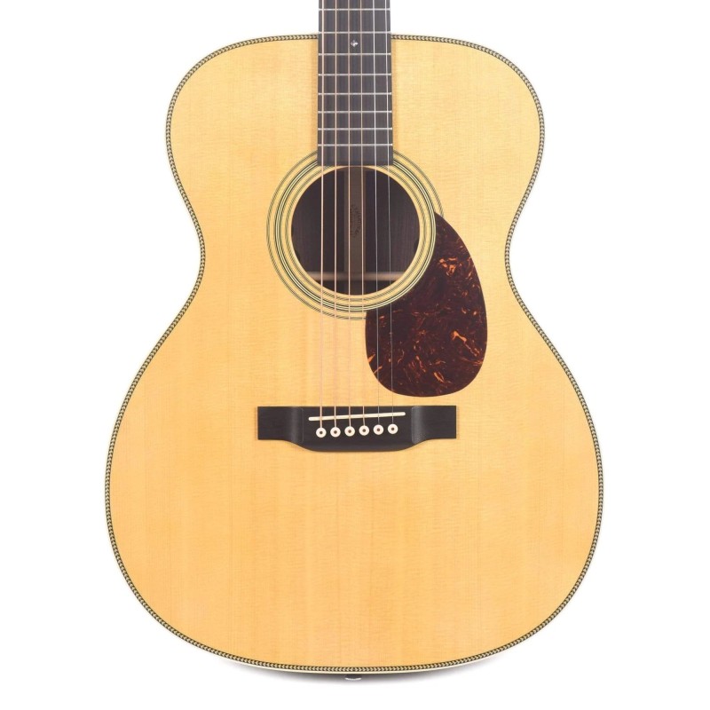 Martin Guitar Y18OM28E OM-28E Orchestra Standard Series Semi-Acoustic - Natural With Rosewood And Fishman Aura VT Enhance Electronics