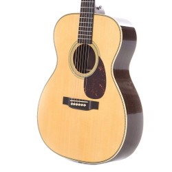 Martin Guitar Y18OM28E OM-28E Orchestra Standard Series Semi-Acoustic - Natural With Rosewood And Fishman Aura VT Enhance Electronics