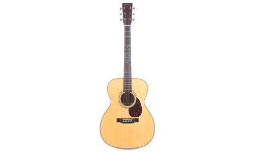 Martin Guitar Y18OM28E OM-28E Orchestra Standard Series Semi-Acoustic - Natural With Rosewood And Fishman Aura VT Enhance Electronics