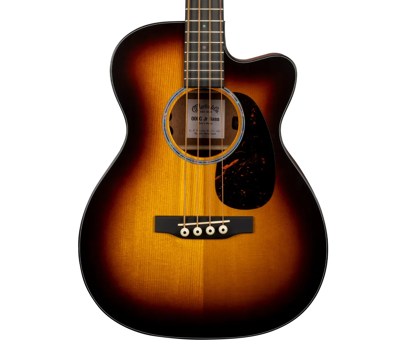 Martin Guitar Y25000CJREBAS Jr-E Acoustic Electric Bass 4 String - Burst