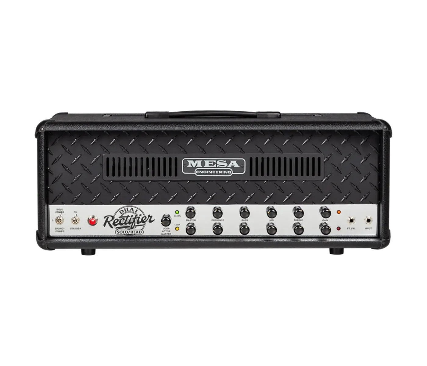 Mesa Boogie 2.DR2BX.UK.3.A Dual Rectifier '90s Amplifier Head 100 Watt - Black Diamond Faceplate Mesa Boogie 2.DR2BX.UK.3.A Dual Rectifier '90s Amplifier Head 100 Watt - Black Diamond Faceplate