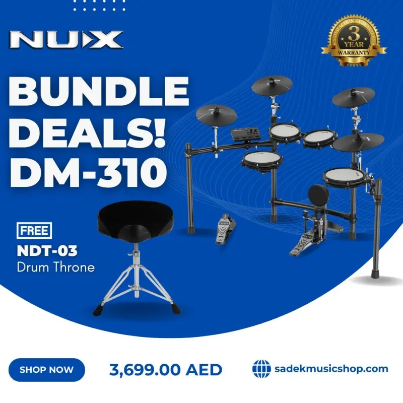 NUX DM-310 All Mesh Head Digital Electric Drum Kit - 3 Years Warranty NUX DM-310 All Mesh Head Digital Electric Drum Kit - 3 Years Warranty