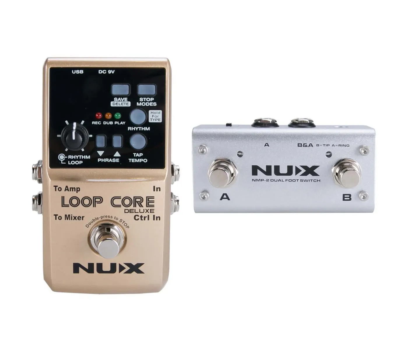 NUX LoopCoreDel-Bun Loop Core Deluxe Bundle Loop Pedal Effects - 3 Years Warranty