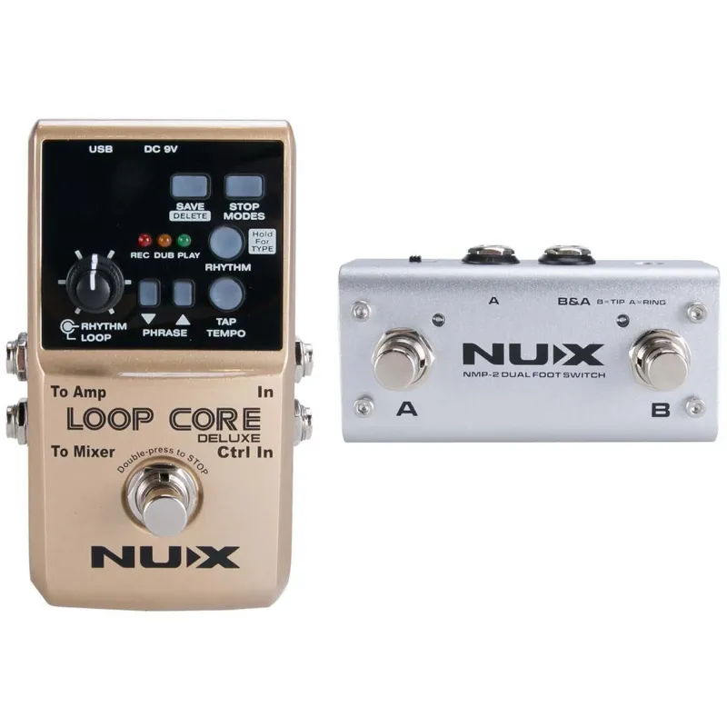 NUX LoopCoreDel-Bun Loop Core Deluxe Bundle Loop Pedal Effects - 3 Years Warranty