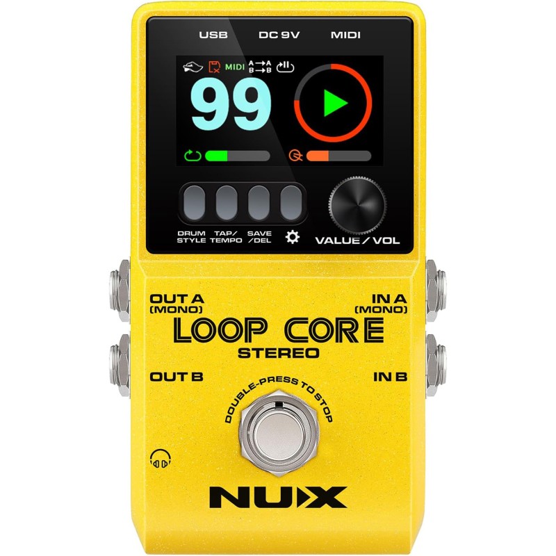 NUX Loop Core Stereo Loop Pedal Effects - 3 Years Warranty