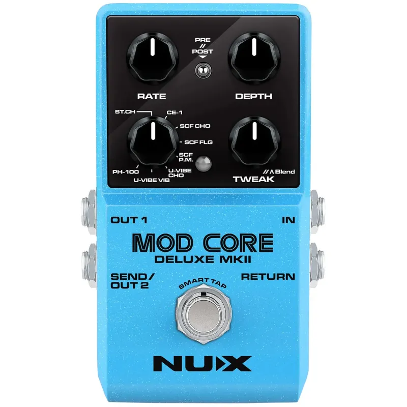 NUX Mod Core Deluxe MKII Modulation Pedal Effects - 3 Years Warranty