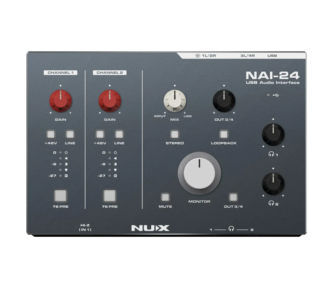NUX NAI-24  USB Audio Interface - 3 Years Warranty