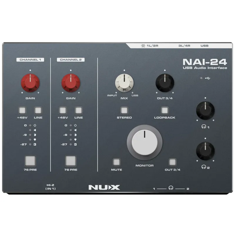 NUX NAI-24  USB Audio Interface - 3 Years Warranty