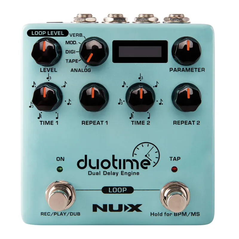 NUX NDD-6 Duo Time Dual Delay Engine - Cyan Blue - 3 Years Warranty NUX NDD-6 Duo Time Dual Delay Engine - Cyan Blue - 3 Years Warranty