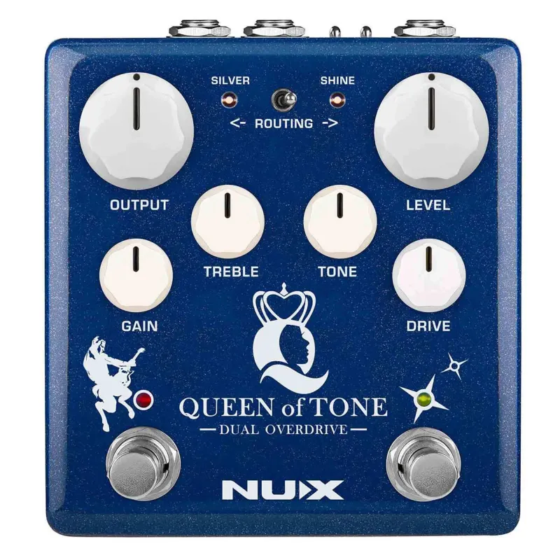 NUX NDO-6 Queen of Tone Dual Overdrive - Navy Blue - 3 Years Warranty