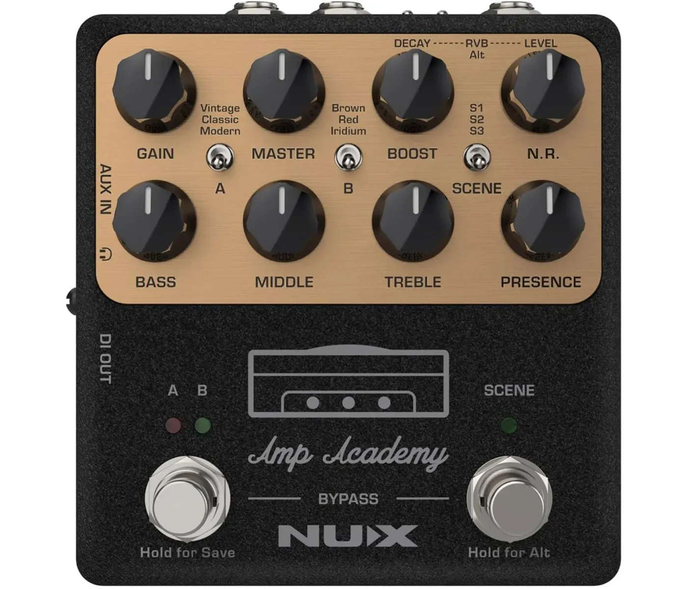 NUX NGS-6 Amp Academy World Class Stomp-Box Amp Modeler - Black - 3 Years Warranty NUX NGS-6 Amp Academy World Class Stomp-Box Amp Modeler - Black - 3 Years Warranty