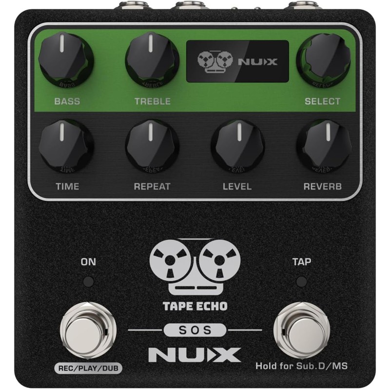 NUX NDD-7 Tape Echo Delay Pedal Effects - Black - 3 Years Warranty