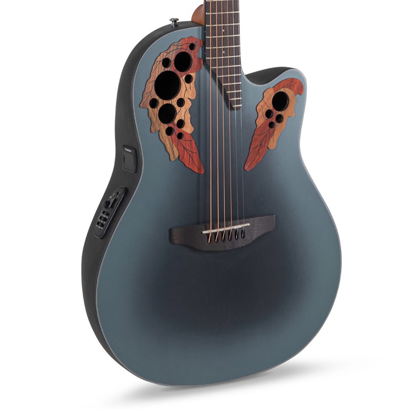 Ovation CE44-RBB-G Celebrity Elite Mid Cutaway Electric-Acoustic Guitar -  Reverse Blue Burst